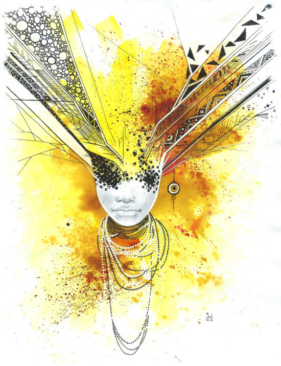 Eclat de feu - peinture personnelle